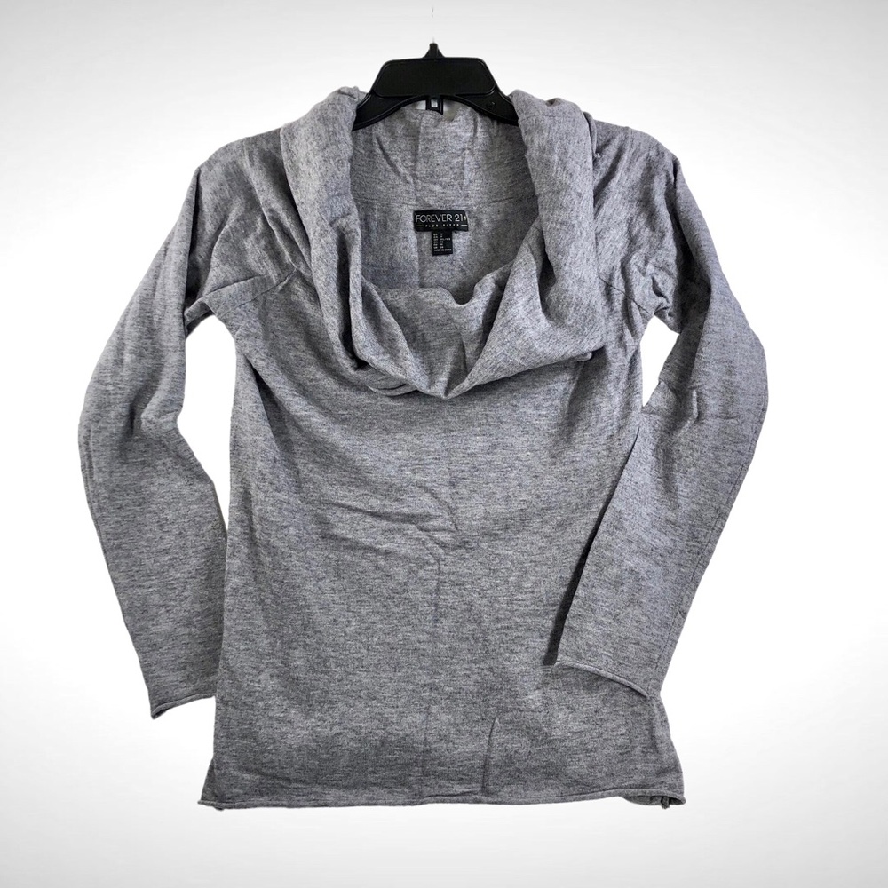 Forever 21 Women Gray Cowl Neck Sweater Sz 1X